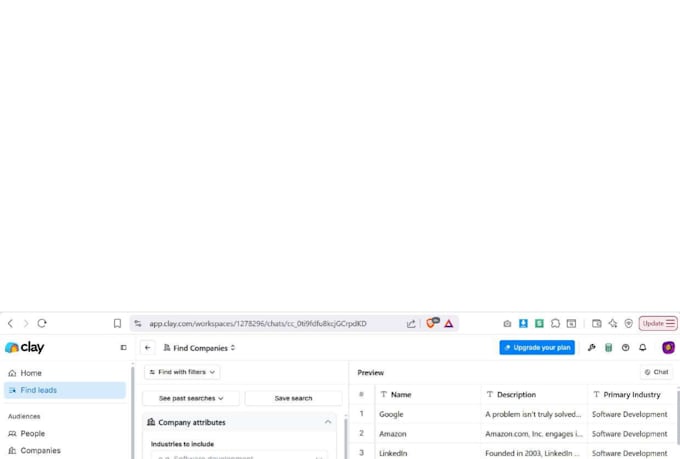 build clay tables for lead enrichment and data automation